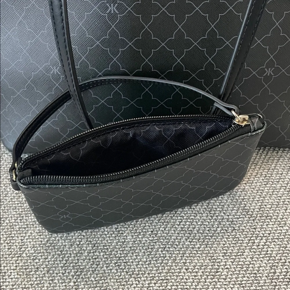 Kelly & Katie Elegant Black Tote with Pouch - Picture 7 of 16
